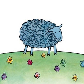Mem Fox blue sheep illustration from 