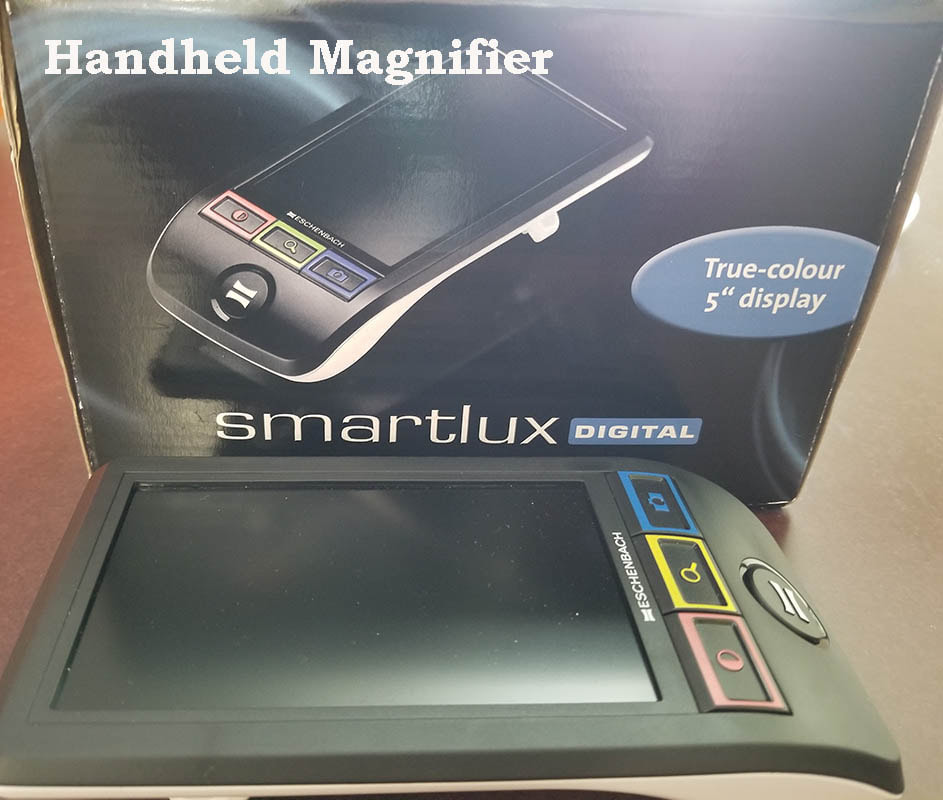 Picture of handheld digital magnifier.