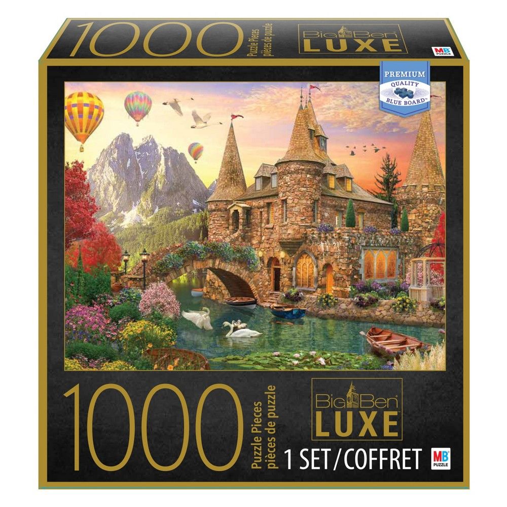 Box for 1000 piece puzzle from Luxe depicting a castle