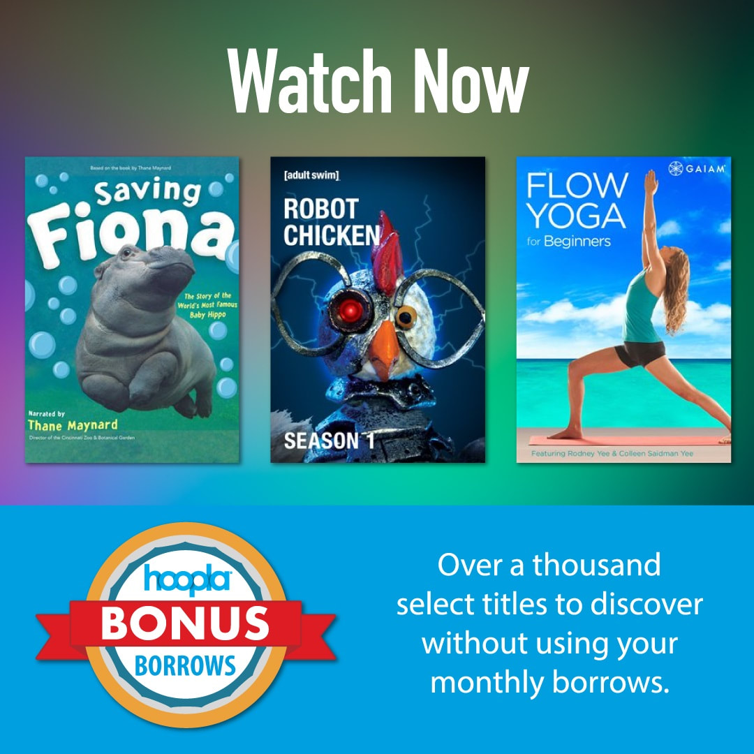 hoopla Bonus Borrow movies promo