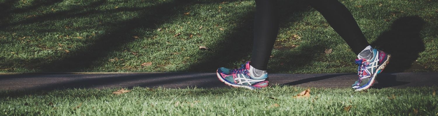 Stay Active header: Running shoes